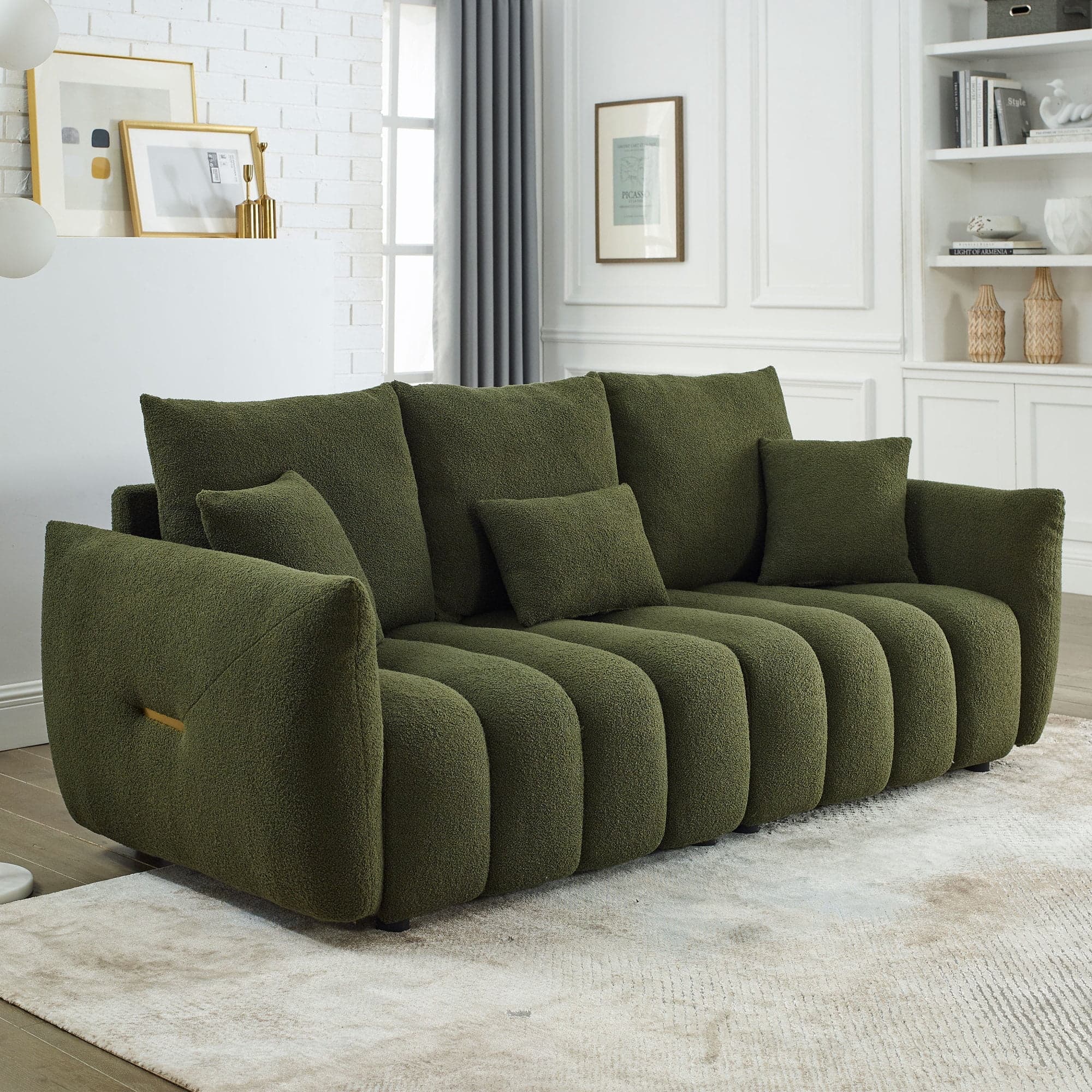 Upholstered three-seat sofa by Roomy Creations