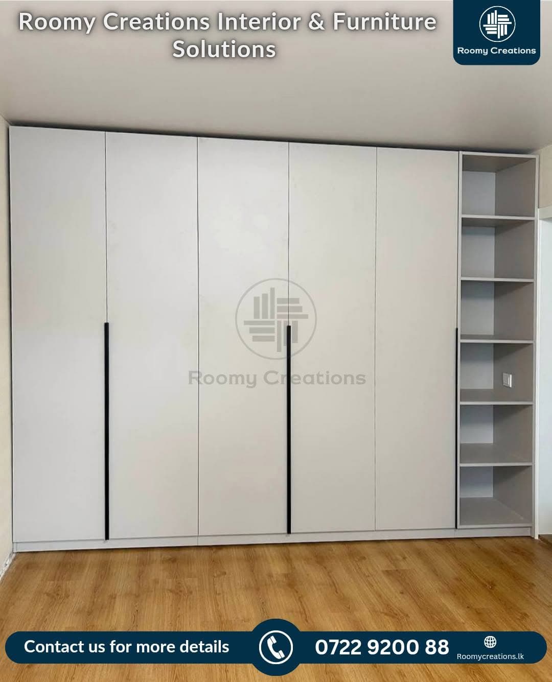 Full-height wardrobe by Roomy Creations